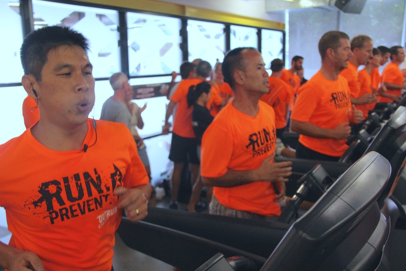 Corporate Treadmill Marathon 2014 - Goodlife Shelley Street Sydney