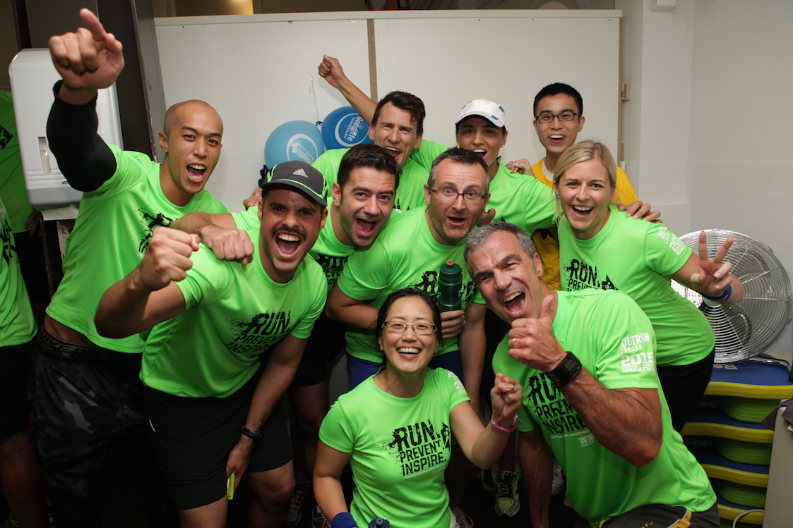 Corporate Treadmill Marathon 2015 - Goodlife Martin Place Sydney